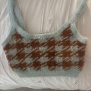 For Love And Lemons Blue and Brown Knitwear